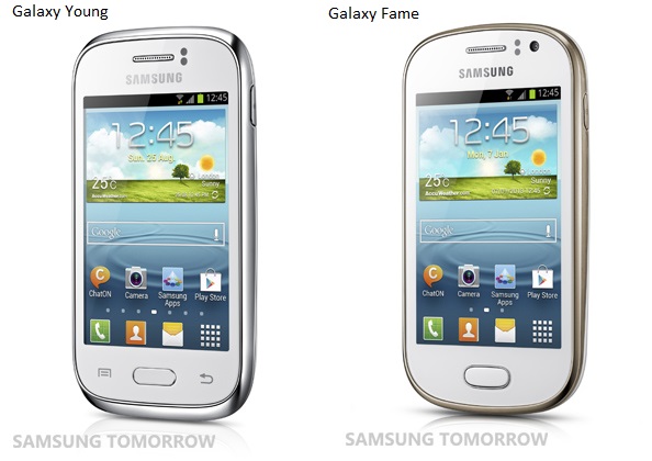 Samsung, Galaxy Fame ve Young modellerini resmi olarak duyurdu